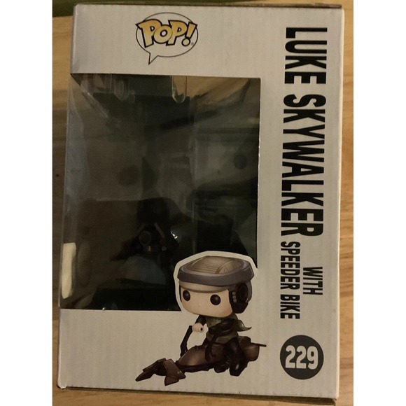 Funko Pop! Star Wars Luke Skywalker with Speeder Bike #229 40th Limited Chase Ed - Picture 7 of 11